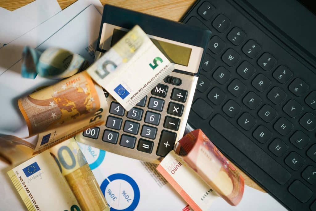 Paperwork and invoices representing French VAT registration